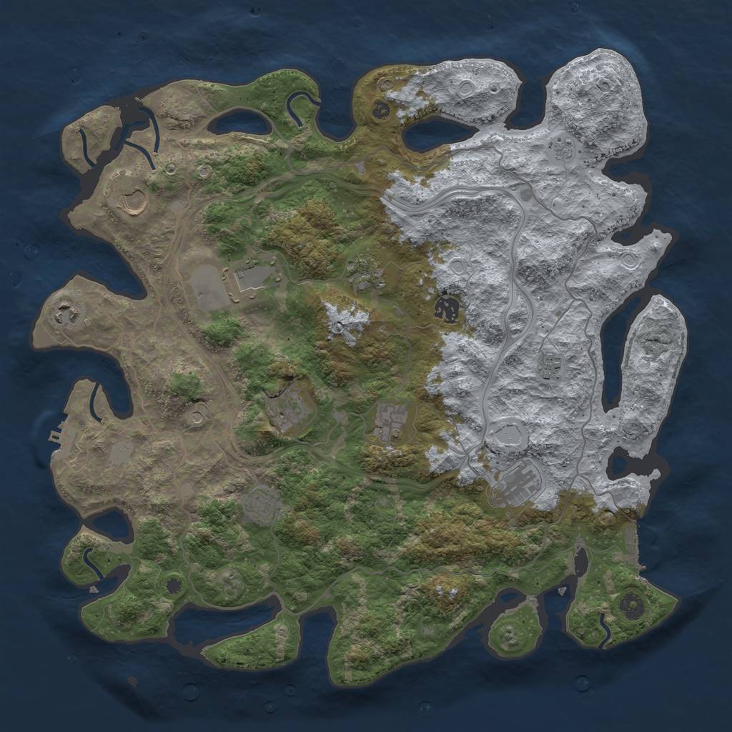 Rust Map: Procedural Map, Size: 4250, Seed: 20294760, 17 Monuments