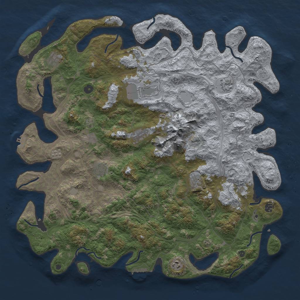 Rust Map: Procedural Map, Size: 5000, Seed: 15569, 17 Monuments