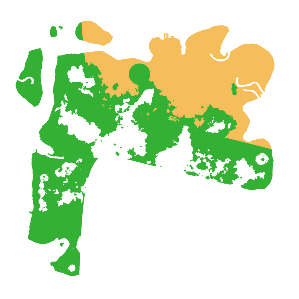 Biome Rust Map: Procedural Map, Size: 3700, Seed: 107807574