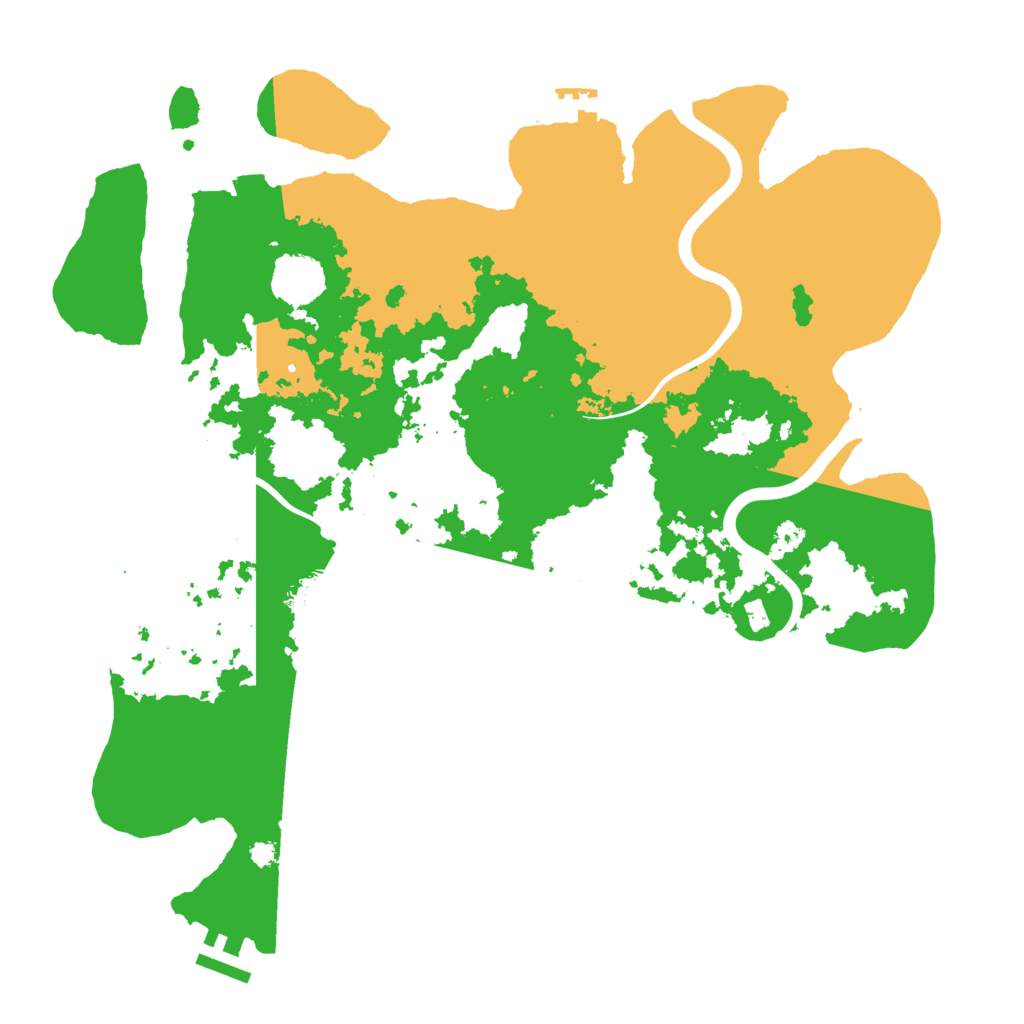 Biome Rust Map: Procedural Map, Size: 3700, Seed: 107807574