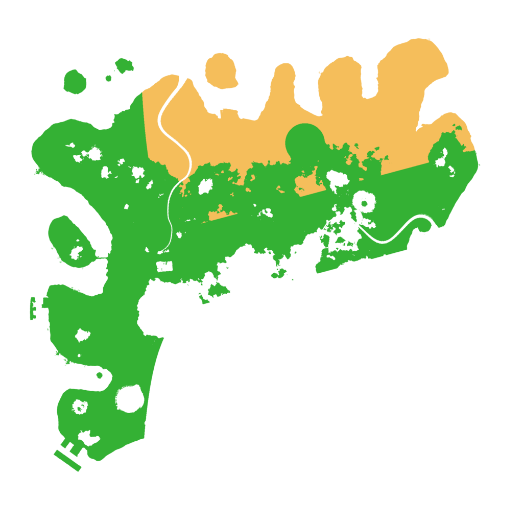 Biome Rust Map: Procedural Map, Size: 3500, Seed: 257672584