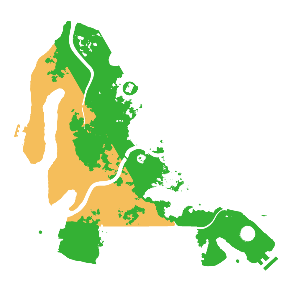 Biome Rust Map: Procedural Map, Size: 3500, Seed: 668312