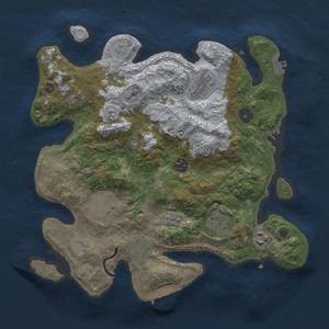 Thumbnail Rust Map: Procedural Map, Size: 3400, Seed: 909071645, 15 Monuments