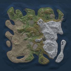 Thumbnail Rust Map: Procedural Map, Size: 3500, Seed: 1117787812, 17 Monuments