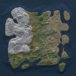 Thumbnail Rust Map: Procedural Map, Size: 3500, Seed: 464795722, 16 Monuments