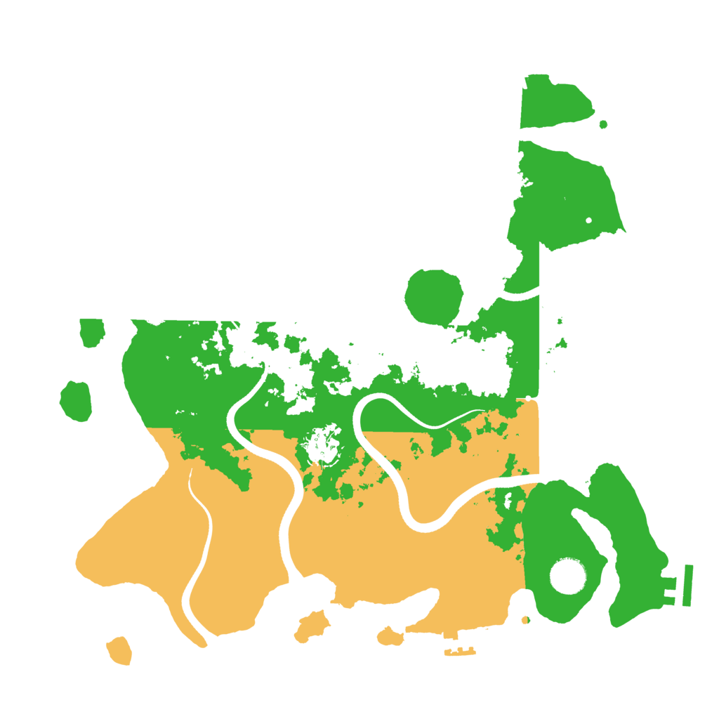 Biome Rust Map: Procedural Map, Size: 3500, Seed: 9054