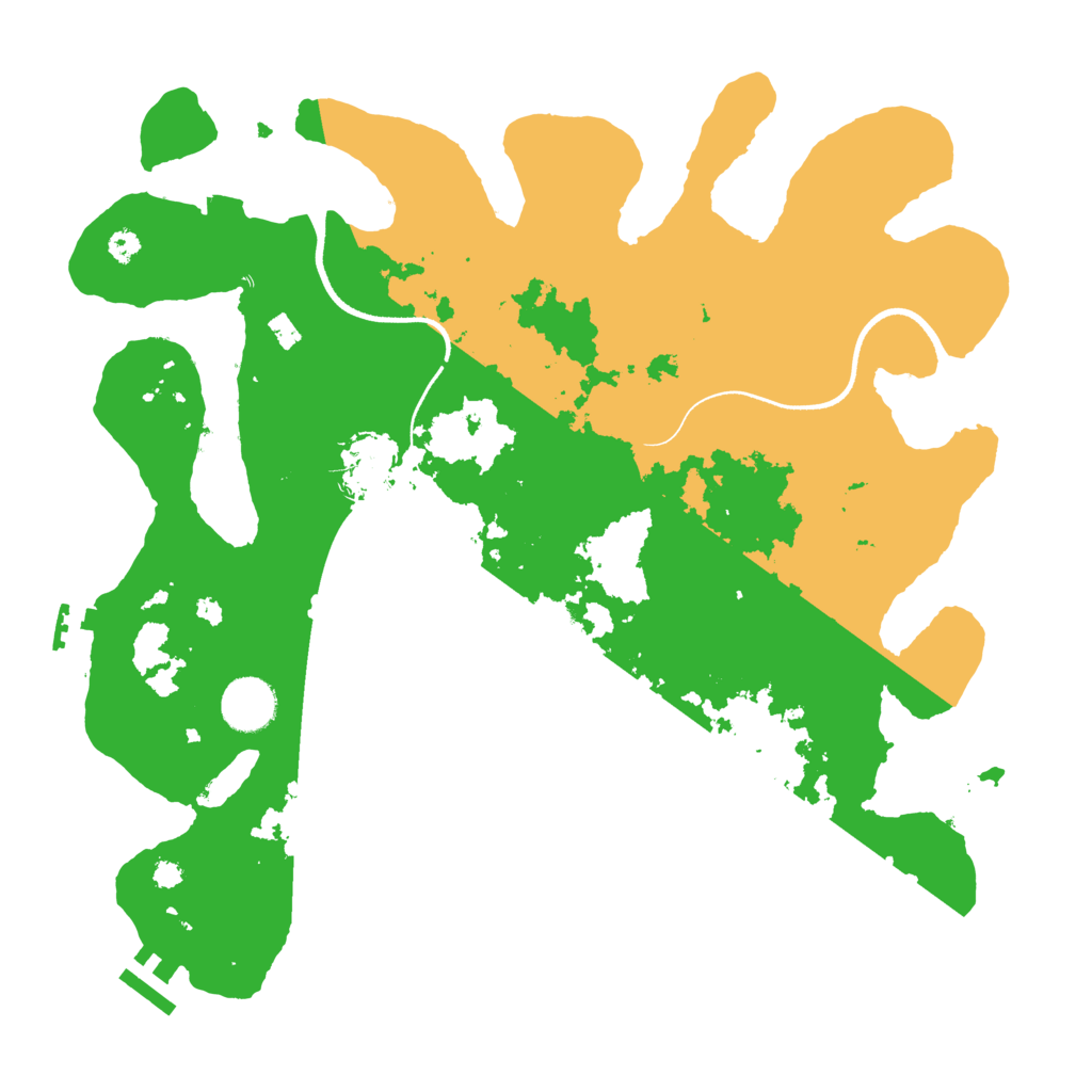 Biome Rust Map: Procedural Map, Size: 3500, Seed: 16110294