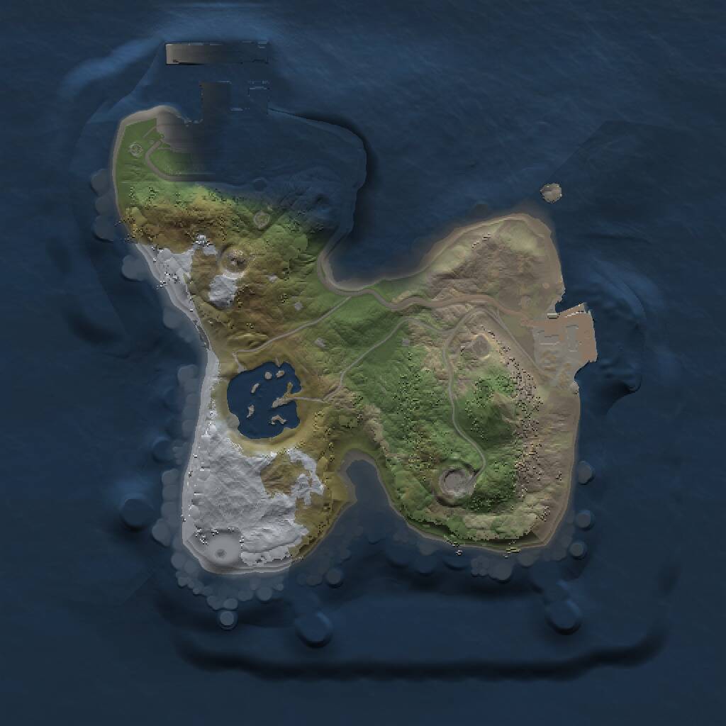 Rust Map: Procedural Map, Size: 1450, Seed: 78645, 3 Monuments