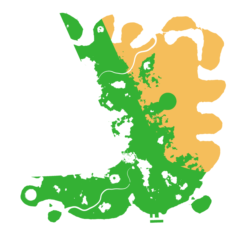 Biome Rust Map: Procedural Map, Size: 3700, Seed: 4356