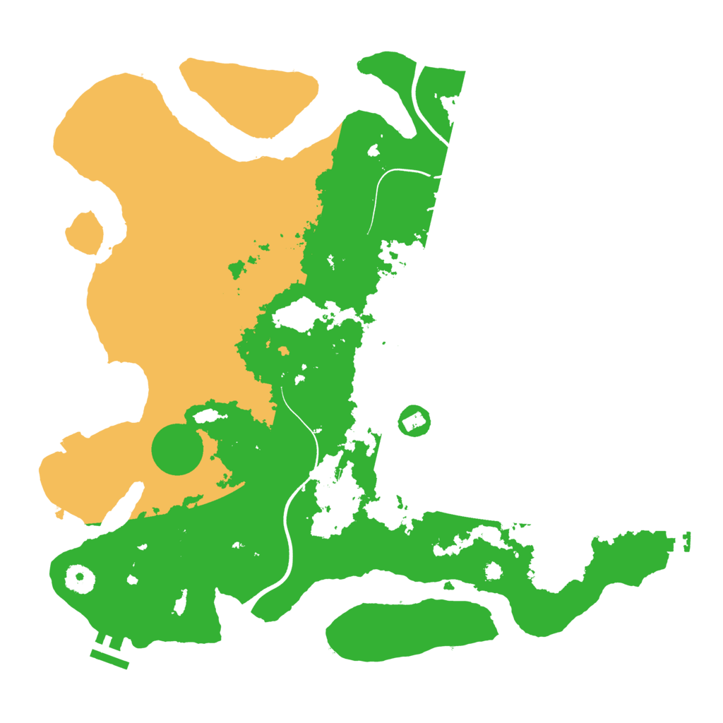 Biome Rust Map: Procedural Map, Size: 3700, Seed: 454469221
