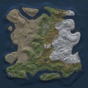 Thumbnail Rust Map: Procedural Map, Size: 3700, Seed: 454469221, 17 Monuments