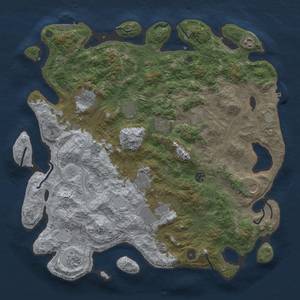 Thumbnail Rust Map: Procedural Map, Size: 4500, Seed: 14042023, 18 Monuments