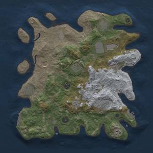 Thumbnail Rust Map: Procedural Map, Size: 3500, Seed: 646665473, 16 Monuments