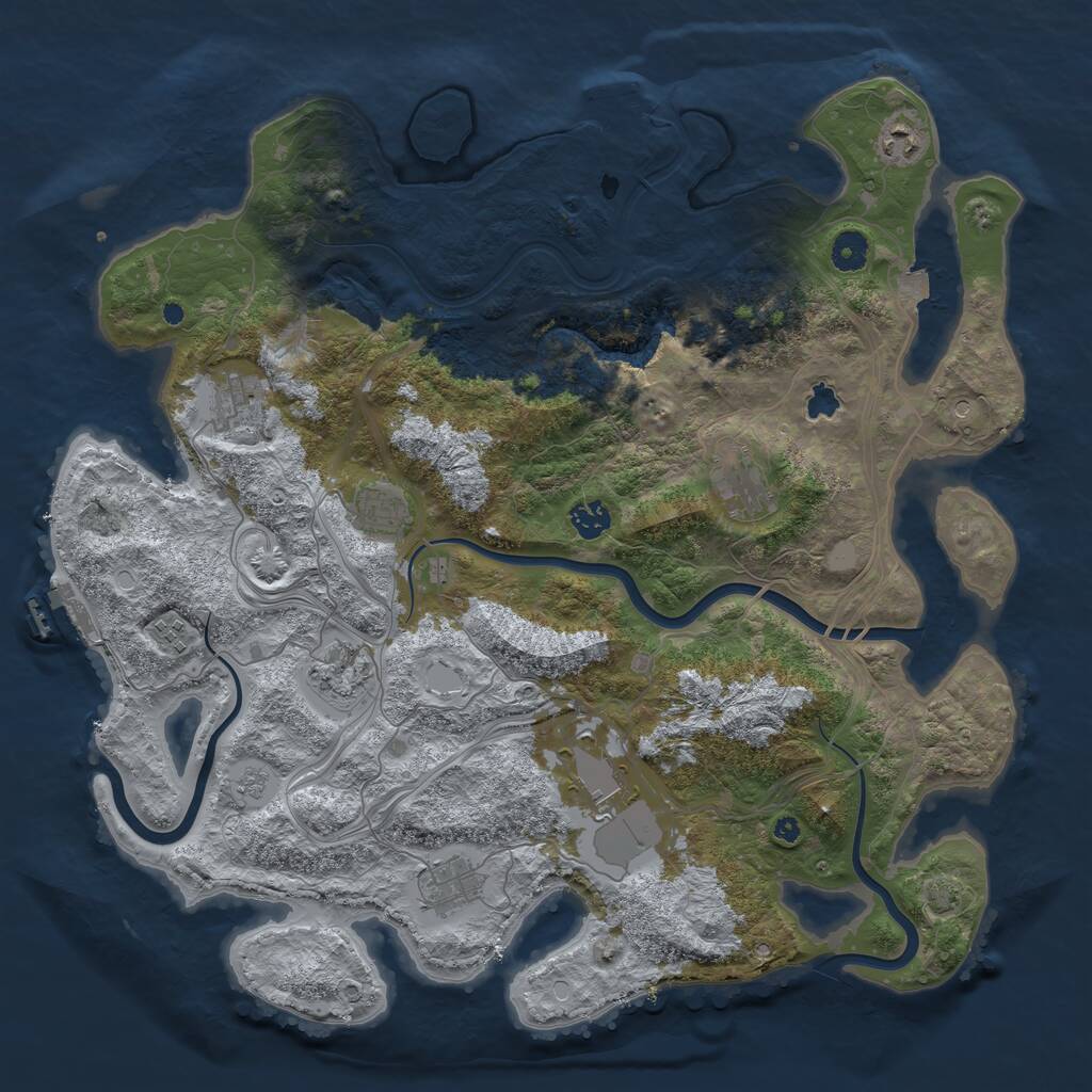 Rust Map: Procedural Map, Size: 4250, Seed: 1481435392, 15 Monuments