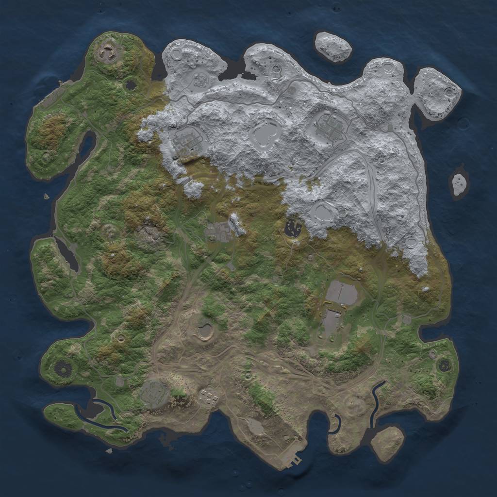 Rust Map: Procedural Map, Size: 4250, Seed: 1571, 16 Monuments