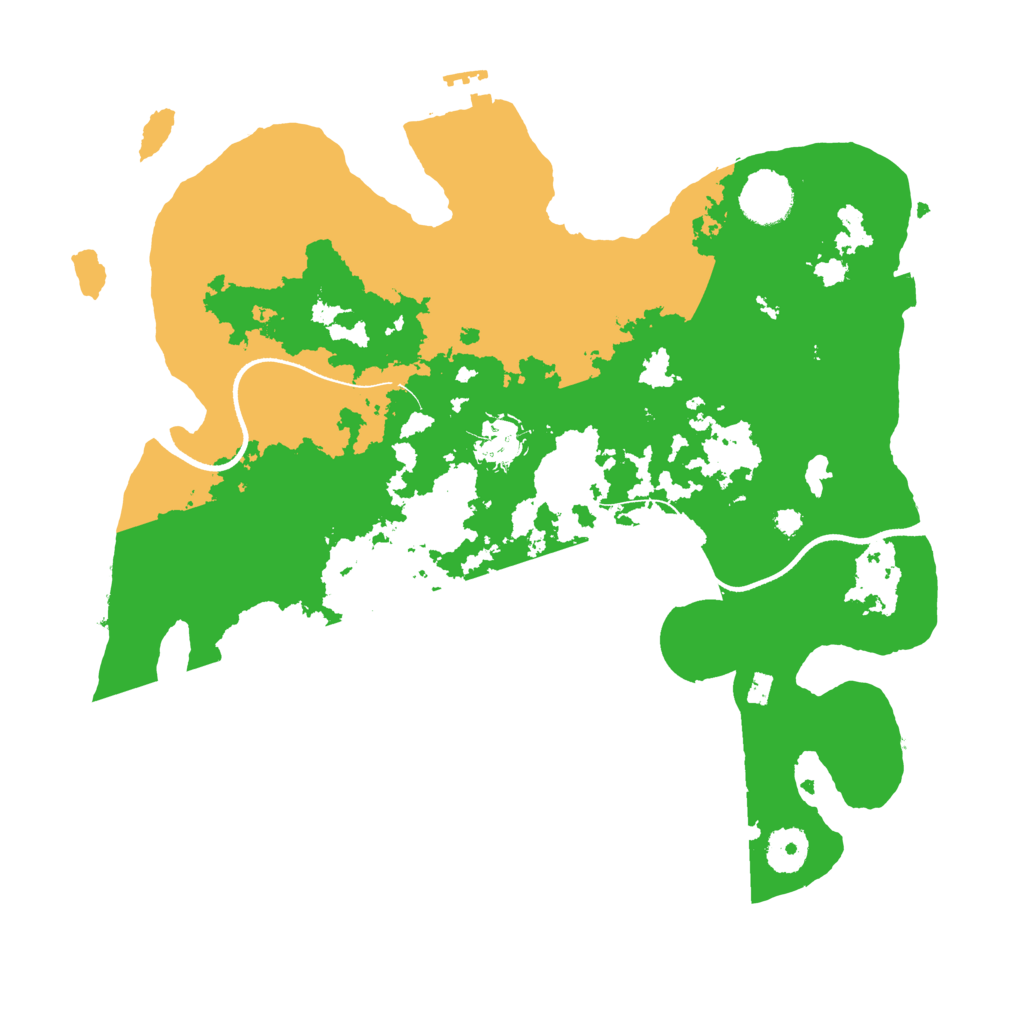 Biome Rust Map: Procedural Map, Size: 3500, Seed: 54689