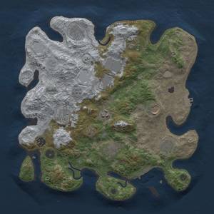 Thumbnail Rust Map: Procedural Map, Size: 3500, Seed: 387137345, 17 Monuments