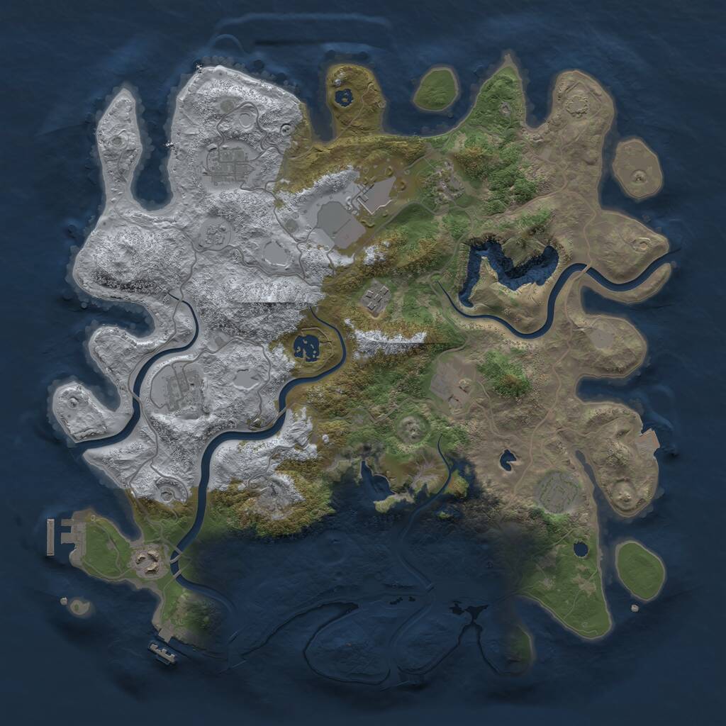 Rust Map: Procedural Map, Size: 4000, Seed: 22899, 15 Monuments