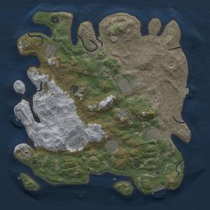 Thumbnail Rust Map: Procedural Map, Size: 4000, Seed: 1705526519, 18 Monuments