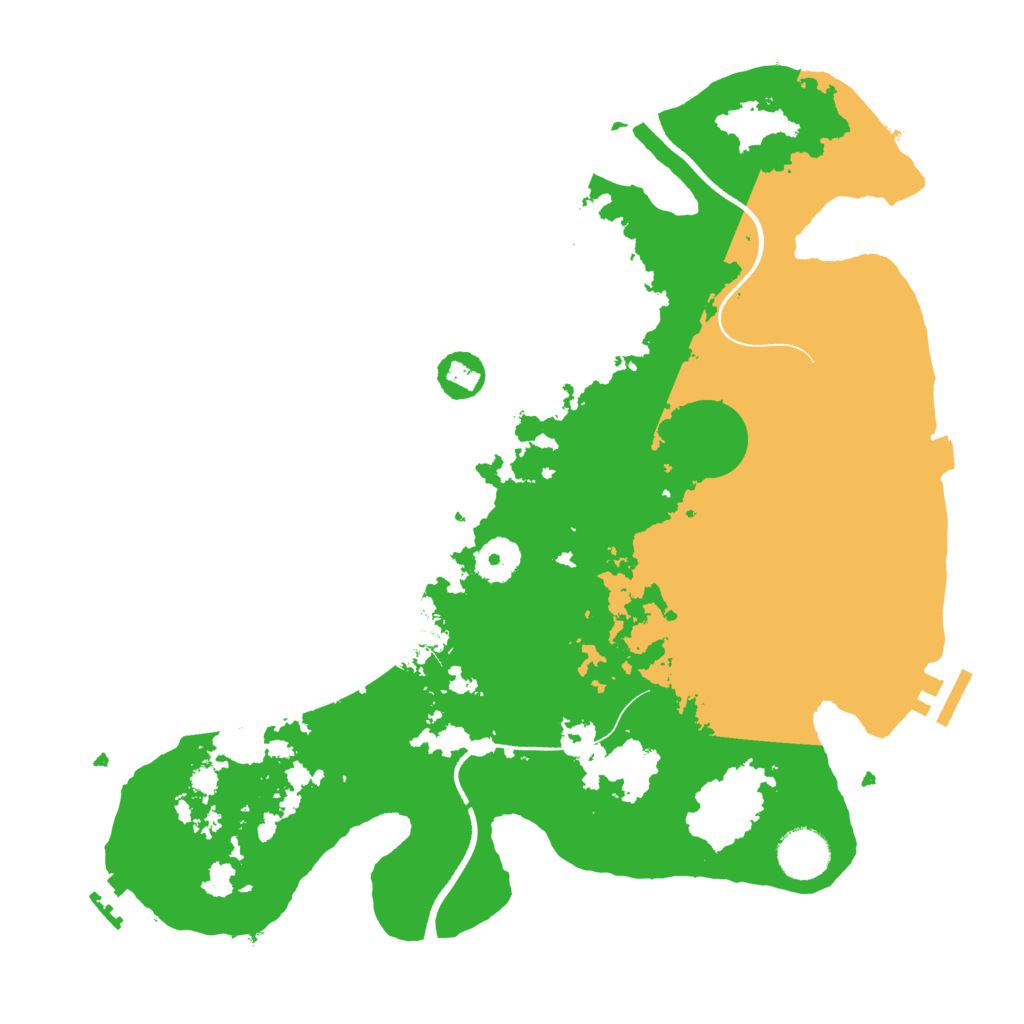 Biome Rust Map: Procedural Map, Size: 3500, Seed: 521434