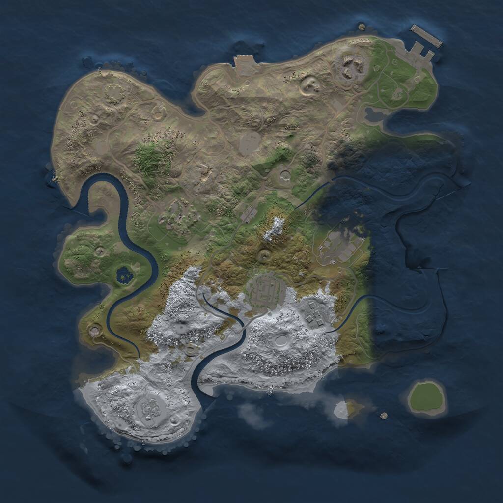 Rust Map: Procedural Map, Size: 3000, Seed: 1426334895, 10 Monuments