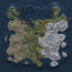 Thumbnail Rust Map: Procedural Map, Size: 3500, Seed: 6543469, 14 Monuments
