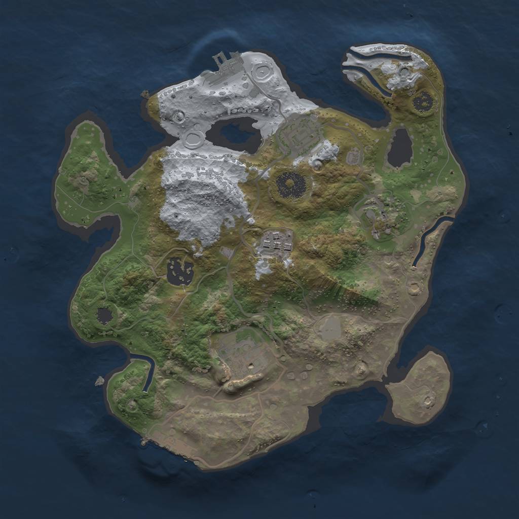 Rust Map: Procedural Map, Size: 2700, Seed: 949480991, 10 Monuments