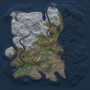 Thumbnail Rust Map: Procedural Map, Size: 3500, Seed: 879148339, 12 Monuments