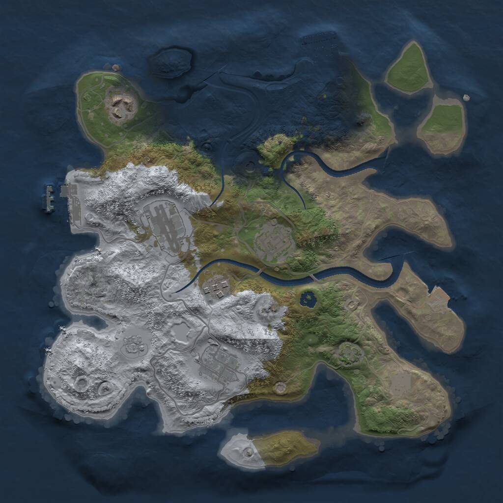 Rust Map: Procedural Map, Size: 3000, Seed: 356548, 11 Monuments