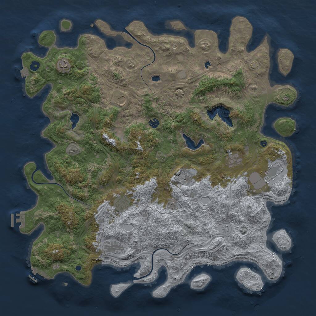 Rust Map: Procedural Map, Size: 4800, Seed: 373330415, 15 Monuments