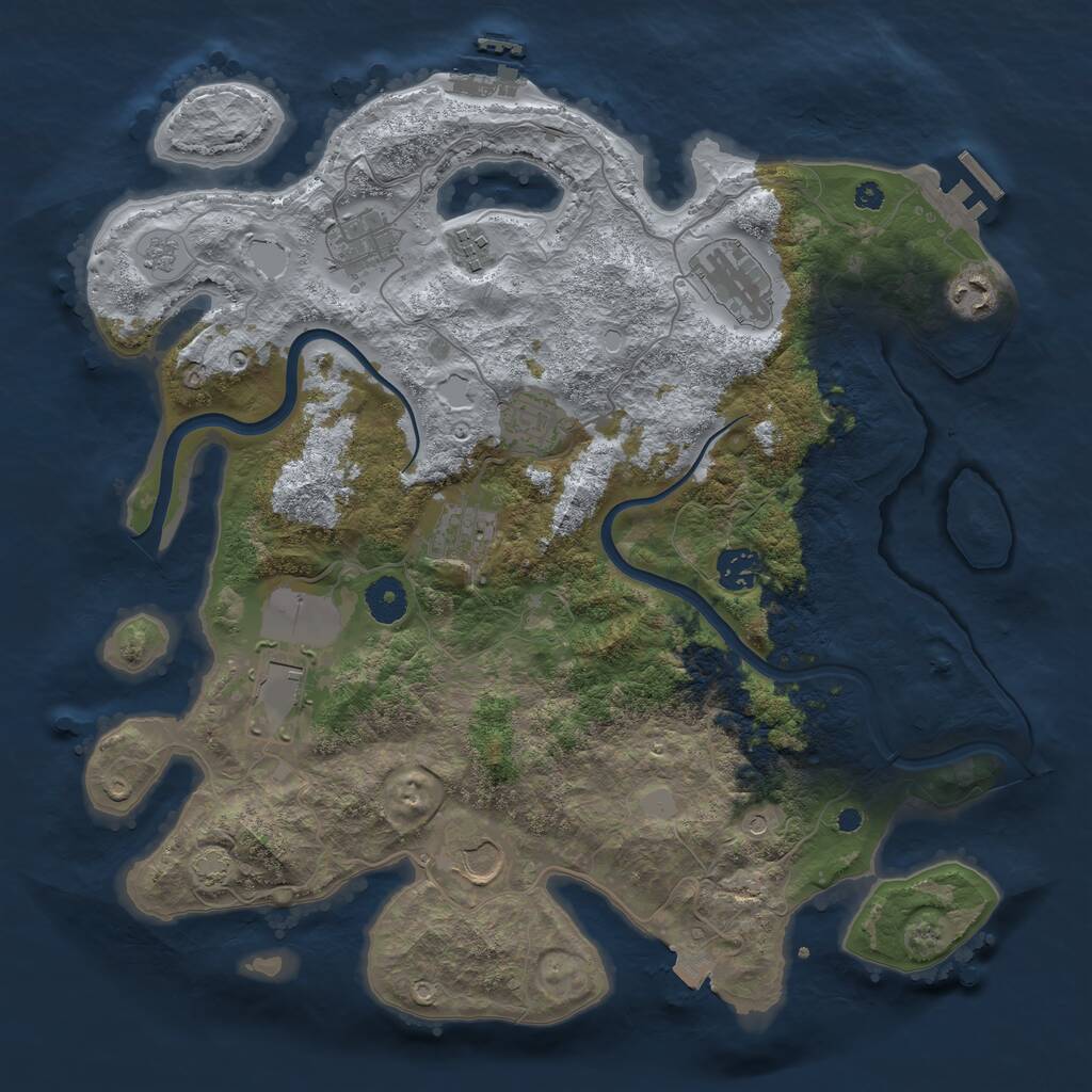 Rust Map: Procedural Map, Size: 3750, Seed: 8137967, 15 Monuments