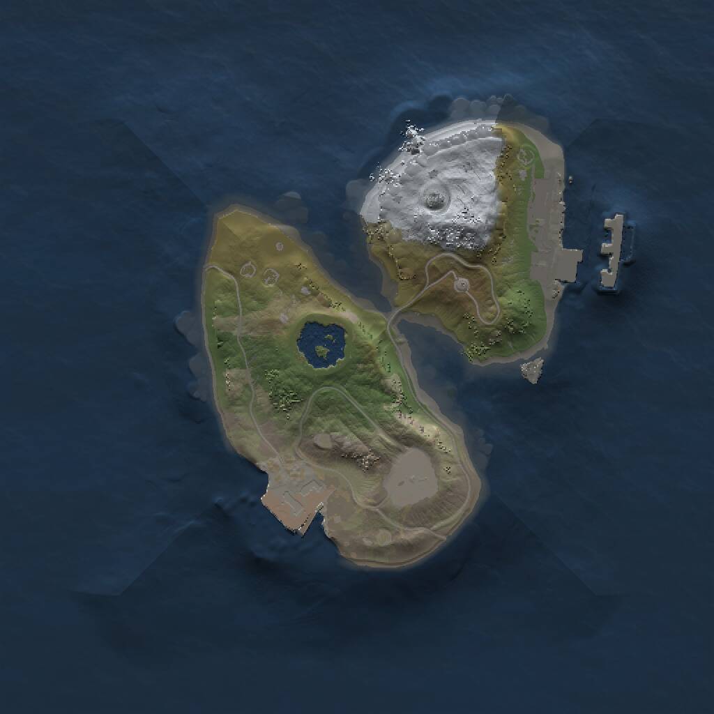 Rust Map: Procedural Map, Size: 1500, Seed: 780859321, 2 Monuments