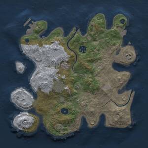 Thumbnail Rust Map: Procedural Map, Size: 3100, Seed: 12345, 10 Monuments