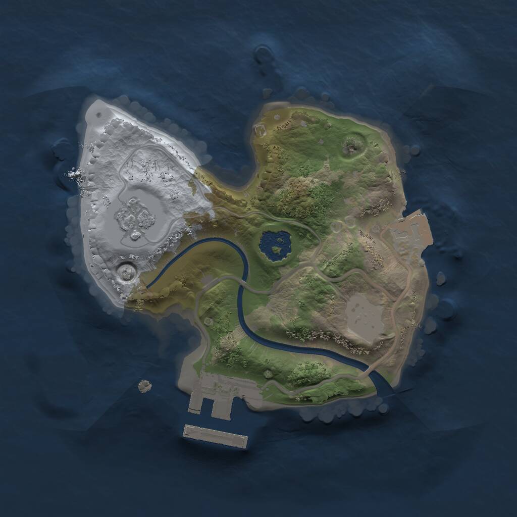 Rust Map: Procedural Map, Size: 1625, Seed: 447313544, 3 Monuments