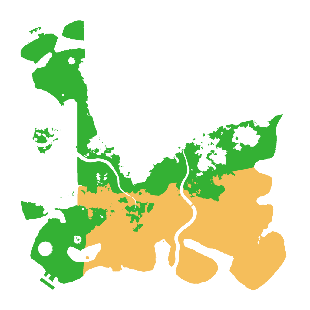 Biome Rust Map: Procedural Map, Size: 3800, Seed: 555536