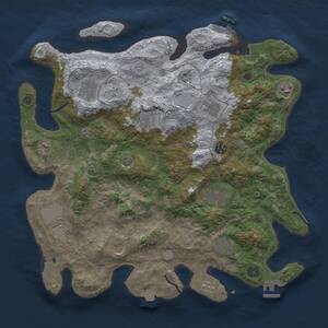 Thumbnail Rust Map: Procedural Map, Size: 4000, Seed: 316572296, 17 Monuments