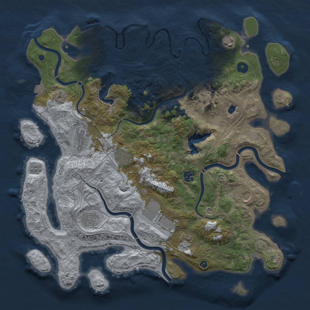 Rust Map: Procedural Map, Size: 4250, Seed: 1062315317, 15 Monuments