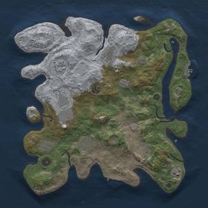 Thumbnail Rust Map: Procedural Map, Size: 3600, Seed: 234327, 17 Monuments