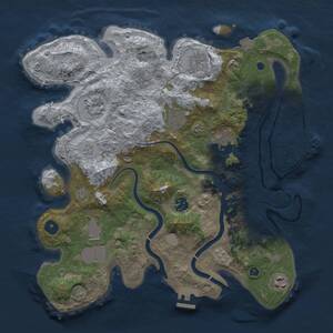 Thumbnail Rust Map: Procedural Map, Size: 3600, Seed: 234327, 14 Monuments
