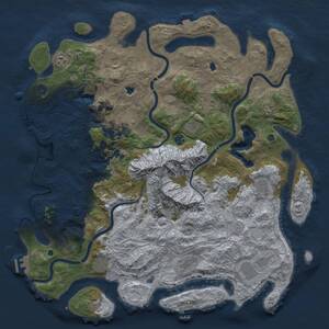 Thumbnail Rust Map: Procedural Map, Size: 5000, Seed: 2475, 17 Monuments