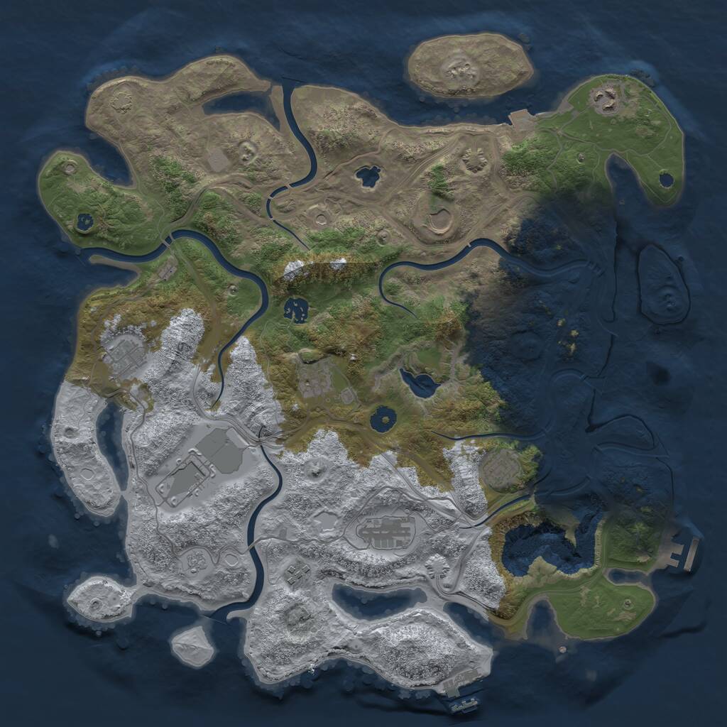 Rust Map: Procedural Map, Size: 4250, Seed: 869703103, 15 Monuments