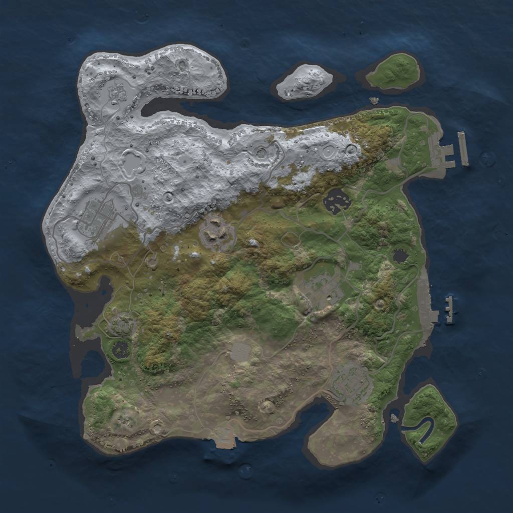 Rust Map: Procedural Map, Size: 3000, Seed: 7789418, 13 Monuments