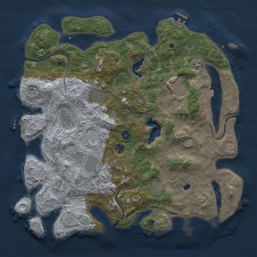 Rust Map: Procedural Map, Size: 4300, Seed: 8759999, 15 Monuments