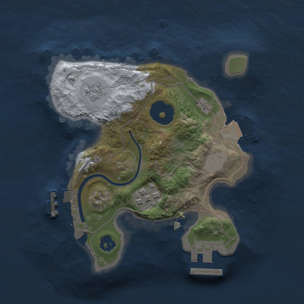 Rust Map: Procedural Map, Size: 1925, Seed: 456346, 5 Monuments