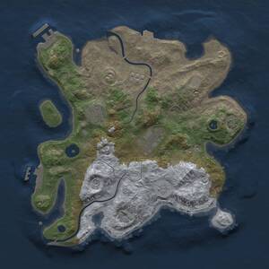 Thumbnail Rust Map: Procedural Map, Size: 3000, Seed: 3058, 9 Monuments