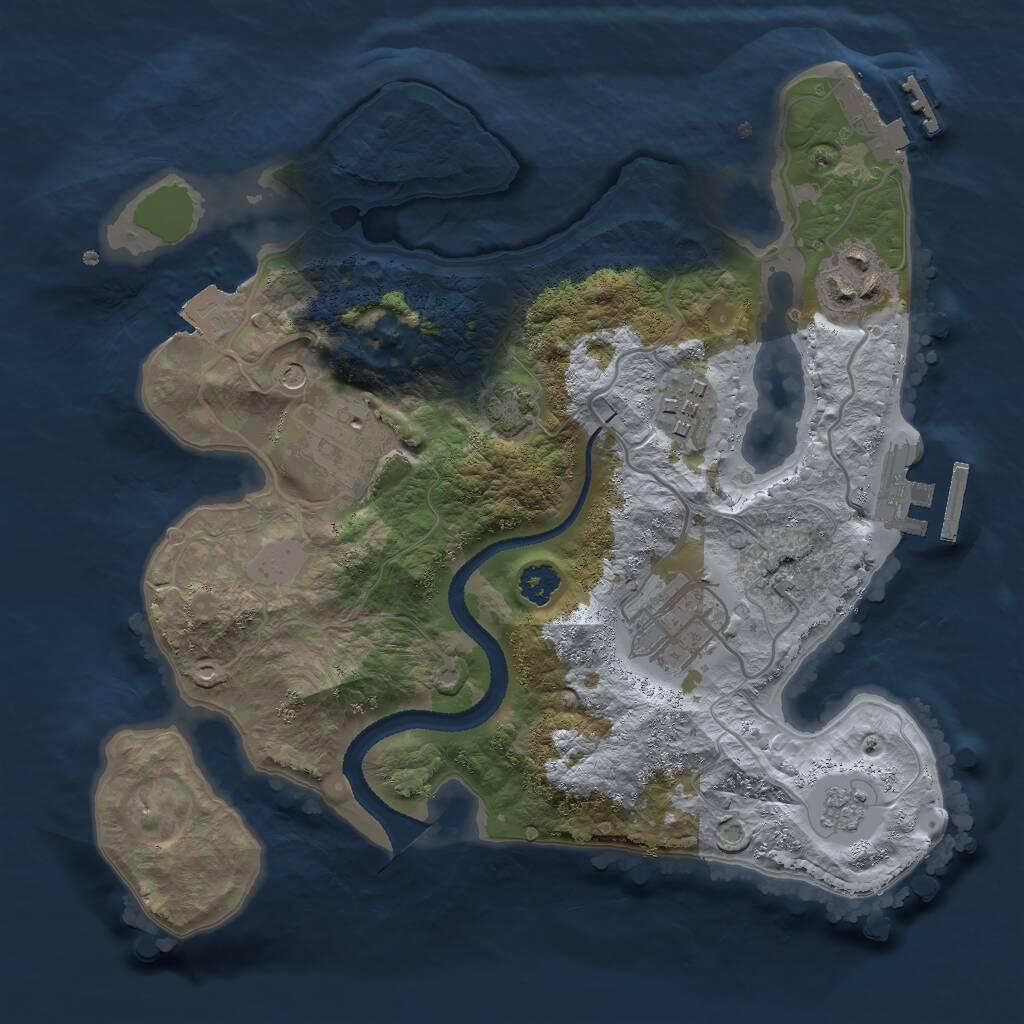 Rust Map: Procedural Map, Size: 2600, Seed: 981234, 10 Monuments