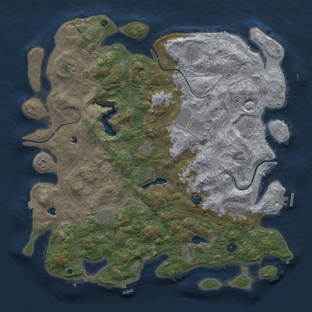Rust Map: Procedural Map, Size: 4700, Seed: 3120312, 16 Monuments