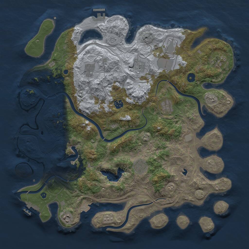 Rust Map: Procedural Map, Size: 4250, Seed: 709956, 15 Monuments