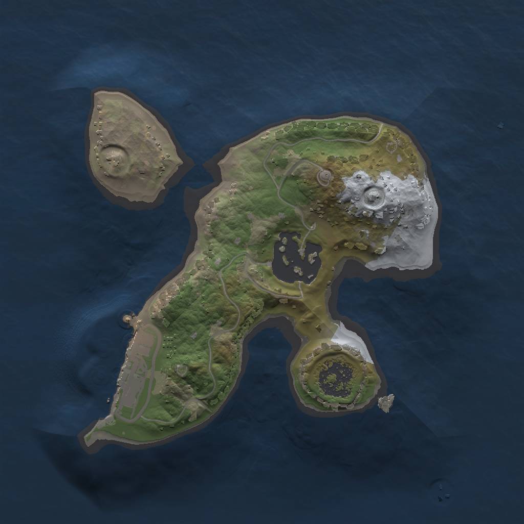 Rust Map: Procedural Map, Size: 1500, Seed: 1142314887, 5 Monuments