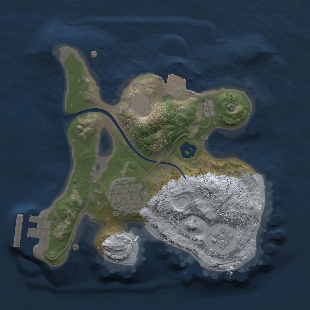 Rust Map: Procedural Map, Size: 1900, Seed: 63549234, 4 Monuments